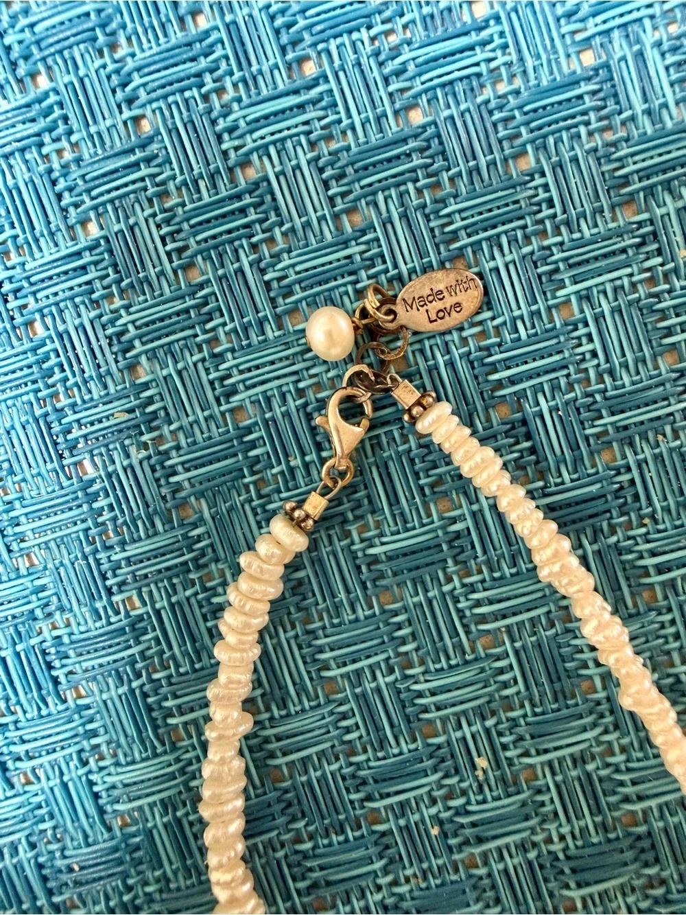 Vintage Little Girl's Dainty Ballerina Water Pearl Necklace